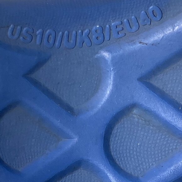 Cheeks Health Sandals Tony Little Sz 10 Blue Slides 3-Strap 169K - Picture 7 of 7